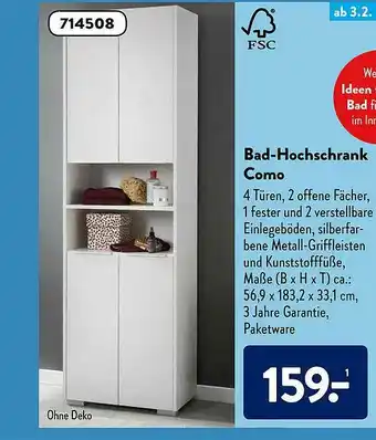 Aldi Süd Bad Hochschrank Como Angebot