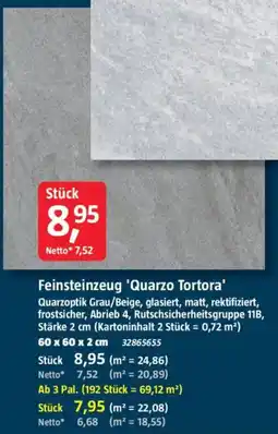 Bauhaus Feinsteinzeug 'Quarzo Tortora' Angebot
