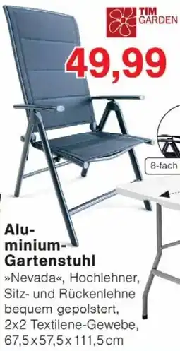 Wiglo Wunderland TIM GARDEN Aluminium- Gartenstuhl Angebot