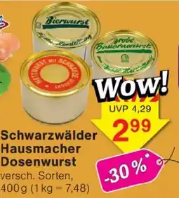 Wiglo Wunderland Schwarzwälder Hausmacher Dosenwurst Angebot
