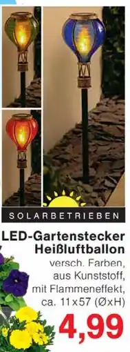 Wiglo Wunderland SOLARBETRIEBEN LED-Gartenstecker Heißluftballon Angebot