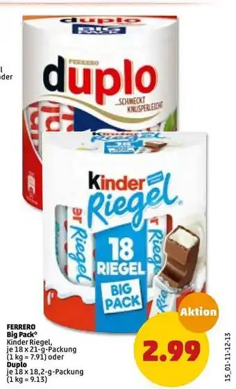 PENNY Ferrero Kinder Riegel Oder Dulo Angebot