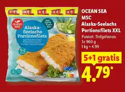 Lidl OCEAN SEA MSC Alaska-Seelachs Portionsfilets XXL Angebot