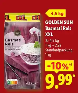 Lidl GOLDEN SUN Basmati Reis Angebot