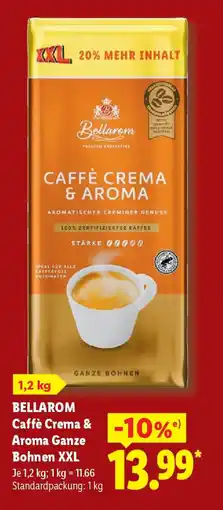Lidl BELLAROM Caffè Crema & Aroma Ganze Bohnen XXL Angebot