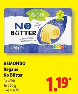 Lidl VEMONDO Vegane No Bütter Angebot