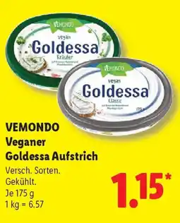 Lidl VEMONDO Veganer Goldessa Aufstrich Angebot