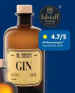 Lidl Mr. Finton's Gin Angebot