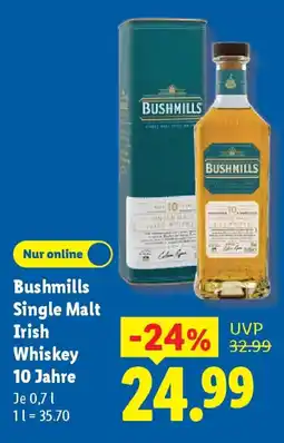 Lidl Bushmills Single Malt Irish Whiskey Angebot