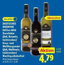 Lidl DEUTSCHES WEINTOR Edition Mild Dornfelder Grau- und Weißburgunder QbA Angebot