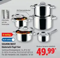 Lidl SILVERCREST Edelstahl-Topf-Set Angebot