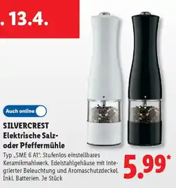 Lidl SILVERCREST Elektrische Salz- oder Pfeffermühle Angebot