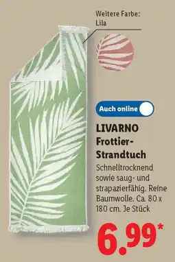 Lidl LIVARNO Frottier- Strandtuch Angebot