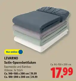 Lidl LIVARNO Satin-Spannbettlaken Angebot