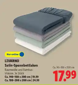 Lidl LIVARNO Satin-Spannbettlaken Angebot