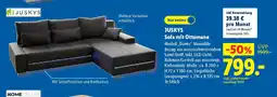Lidl JUSKYS Sofa mit Ottomane Angebot