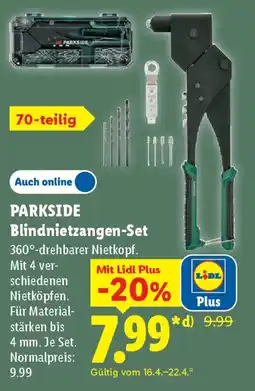Lidl PARKSIDE Blindnietzangen-Set Angebot