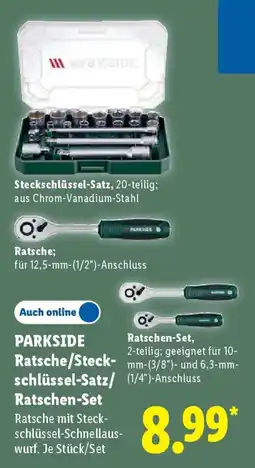 Lidl PARKSIDE Ratsche/Steckschlüssel-Satz/ Ratschen-Set Angebot