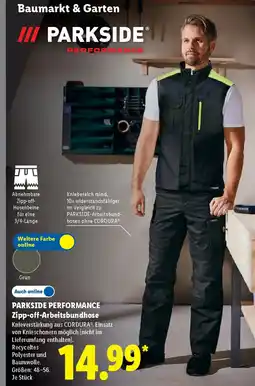 Lidl PARKSIDE PERFORMANCE Zipp-off-Arbeitsbundhose Angebot