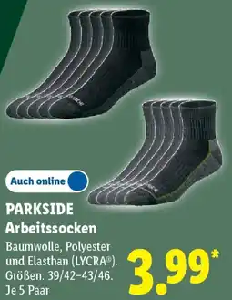 Lidl PARKSIDE Arbeitssocken Angebot