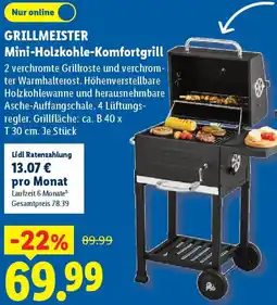 Lidl GRILLMEISTER Mini-Holzkohle-Komfortgrill Angebot