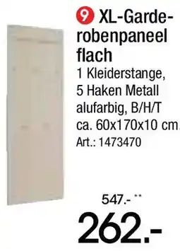 Zurbrüggen XL-Garderobenpaneel flach Angebot