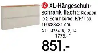 Zurbrüggen XL-Hängeschuhschrank flach Angebot