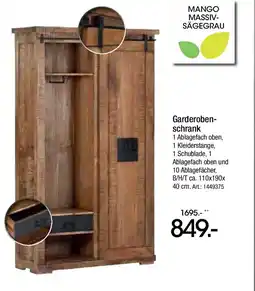 Zurbrüggen LANDSCAPE Garderobenschrank Angebot