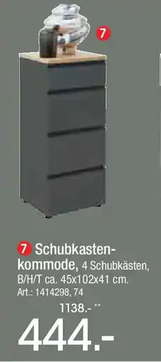 Zurbrüggen Dieter Knoll Schubkasten kommode, Angebot