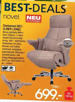 Zurbrüggen Novel Chefsessel RECCLINER LIONEL Angebot