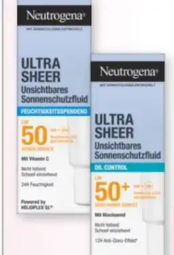 Rossmann Neutrogena Ultra Sheer Sonnenschutzfluid Hydration LSF 50 Angebot