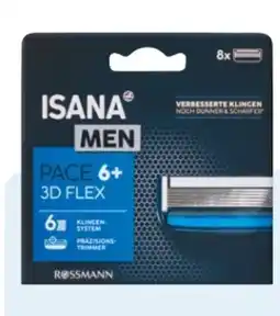Rossmann Isana men Pace 6+ 3D Flex Rasierklingen Angebot