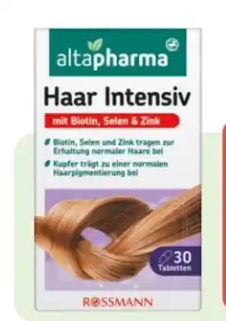 Rossmann Altapharma Haar intensiv Angebot