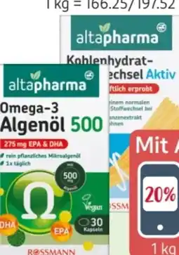 Rossmann Altapharma Kohlenhydrat-Stoffwechsel Aktiv Angebot