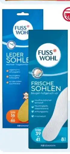 Rossmann Fusswohl Ledersohle Angebot