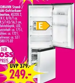 Möbel Boss Bomann Kühl-Gefrierkombination KG320.2 Angebot