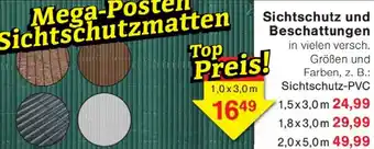 Wiglo Wunderland Sichtschutz und Beschattungen Angebot