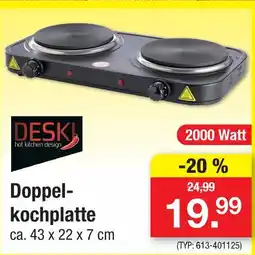 Zimmermann Deski doppelkochplatte Angebot