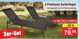 Zimmermann 4-positionen gartenliegen Angebot