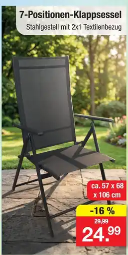 Zimmermann 7-positionen-klappsessel Angebot