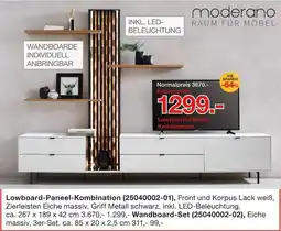 Möbelzentrum Pforzheim Moderano lowboard-panel-kombination Angebot