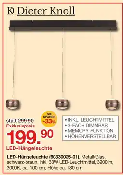 Möbelzentrum Pforzheim Dieter knoll led-hängeleuchte Angebot
