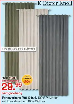 Möbelzentrum Pforzheim Dieter knoll fertigvorhang Angebot