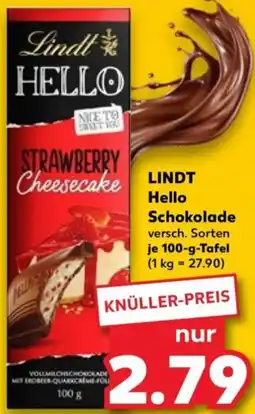 Kaufland LINDT Hello Schokolade Angebot
