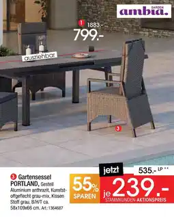 Zurbrüggen Ambia garden gartensessel portland Angebot
