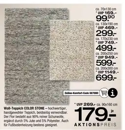 Ostermann Woll-teppich color stone Angebot