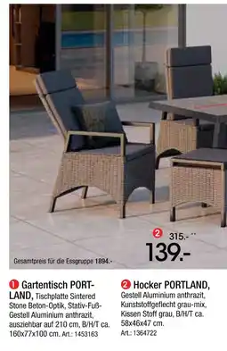 Zurbrüggen Ambia garden gartentisch portland Angebot
