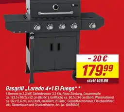 toom Baumarkt El fuego gasgrill „laredo 4+1 el fuego“ Angebot