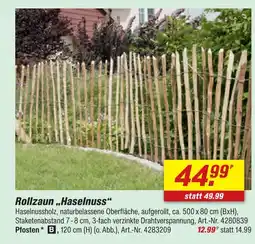 toom Baumarkt Rollzaun haselnuss Angebot