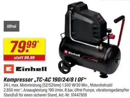 toom Baumarkt Einhell kompressor „tc-ac 190/24/8 i of“ Angebot
